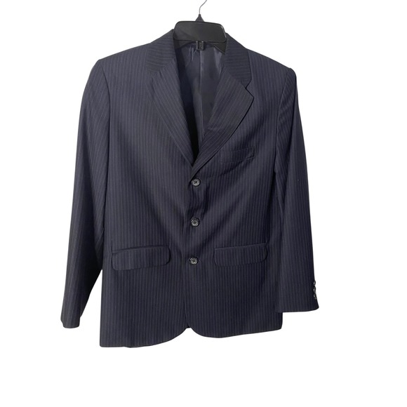 Class Club Other - Class Club Dillard's Boys Charcoal Grey Pinstripe 3 Button Blazer Suit Jacket 14
